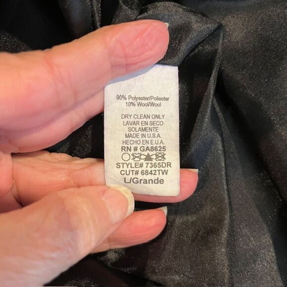 Renee C. Wool Blend Tweed Houndstooth Mini Dress Cowl Neck Size Large Black Wht - Picture 7 of 10